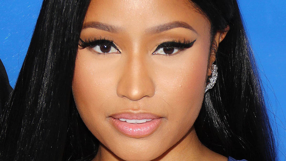Nicki Minaj's face pictured up close