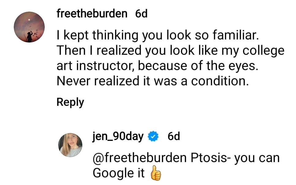 Jen Boecher reveals her eye condition to 90 Day Fiance fans on Instagram