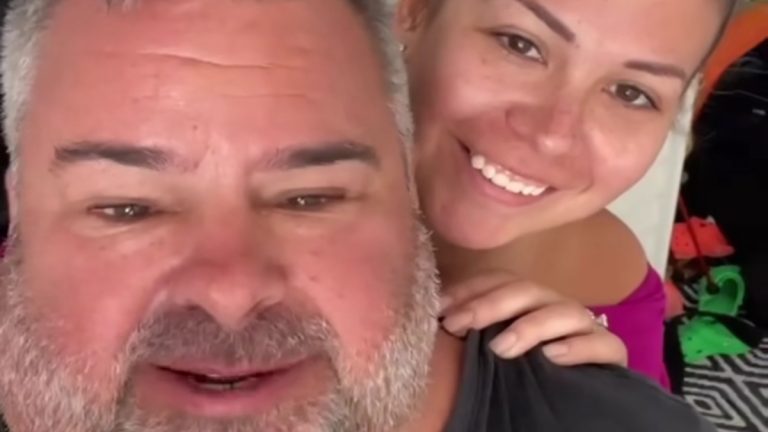 A close up Instagram screen grab of 90 Day Fiance Liz Woods and Big Ed Brown taken from Isla Bella Beach Resort.