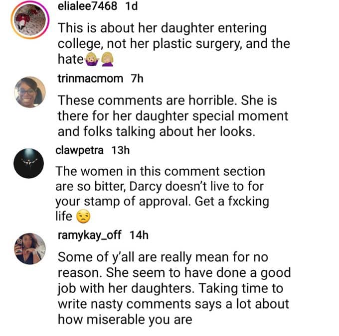 darcey & stacey viewers show support for darcey silva on instagram