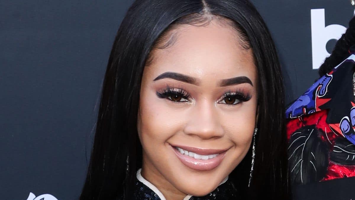 Saweetie smiling on the red carpet