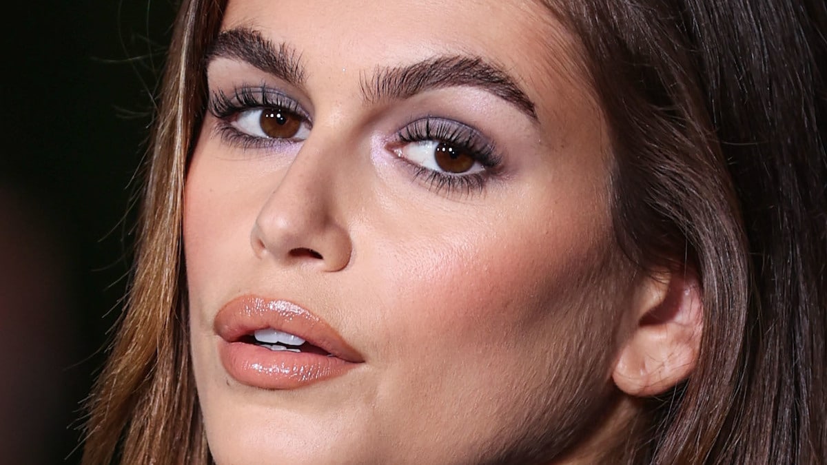 Kaia Gerber's face pictured up close