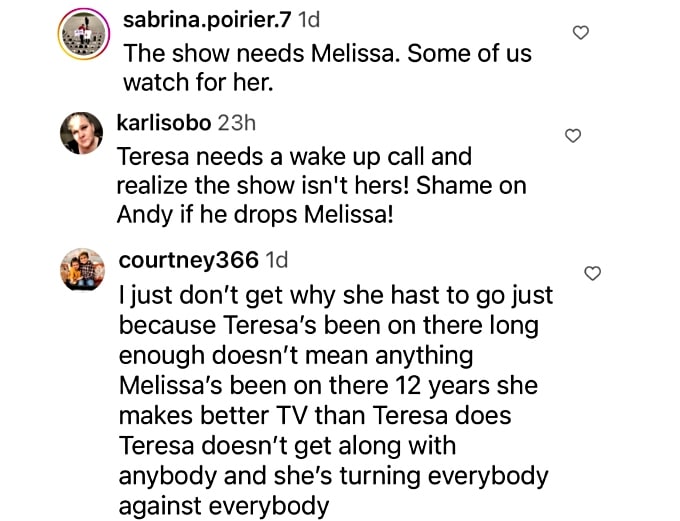 Viewers support Melissa Gorga