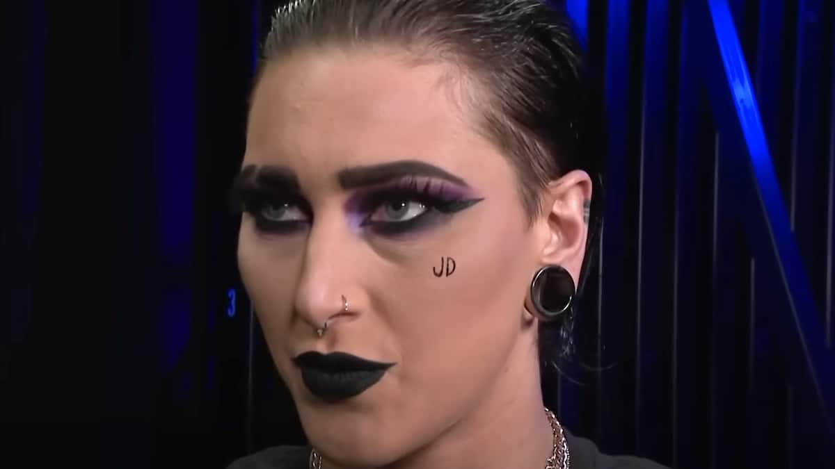 rhea ripley during wwe backstage interview