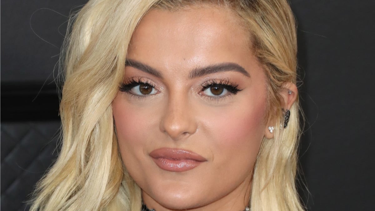 Bebe Rexha's face pictured up close