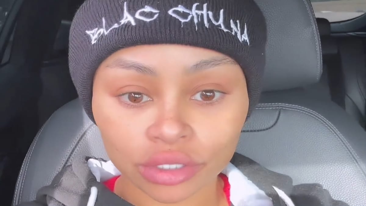A close up screen grab of Blac Chyna from a video posted to Instagram