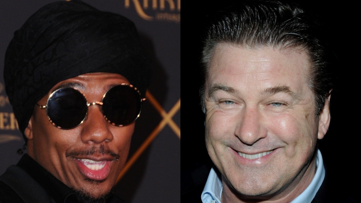 Nick Cannon and Alec Baldwin at seperate red carpet events.