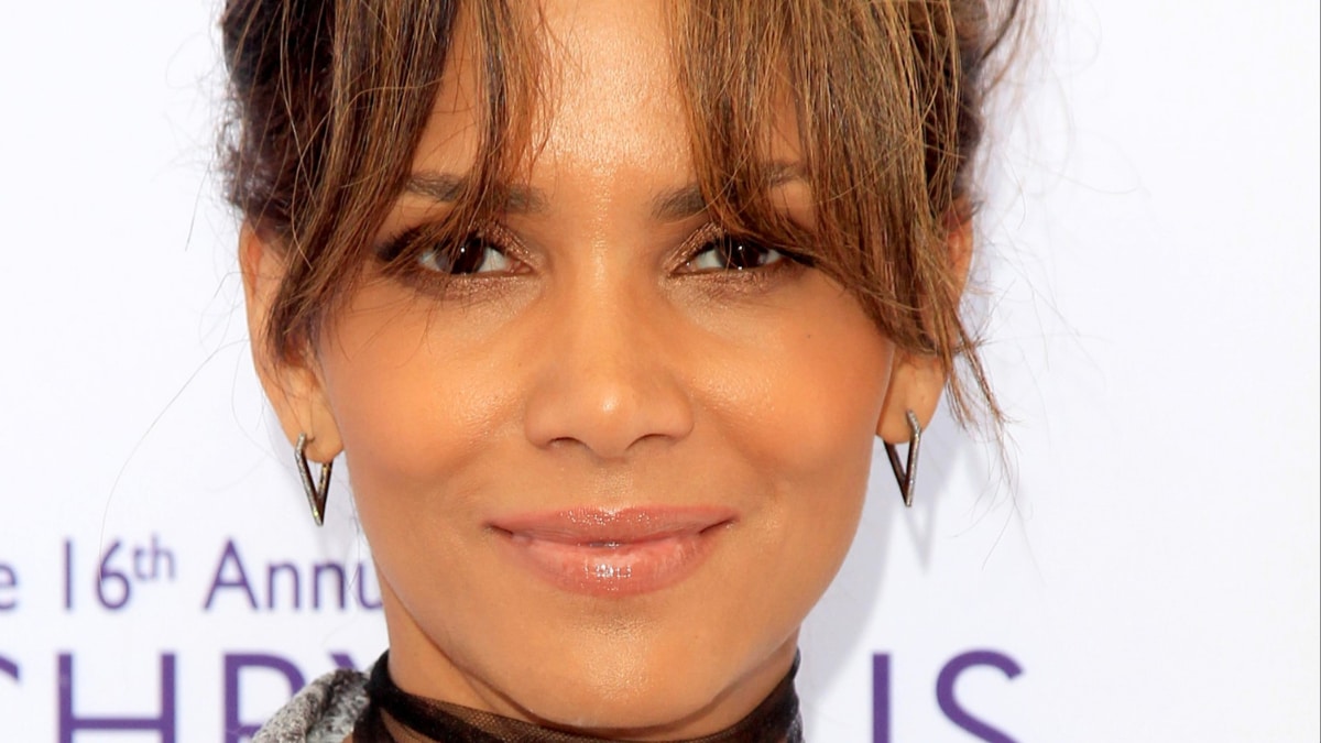Halle Berry smiles for the camera.