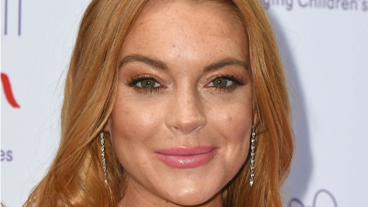 Lindsay Lohan close-up snap.