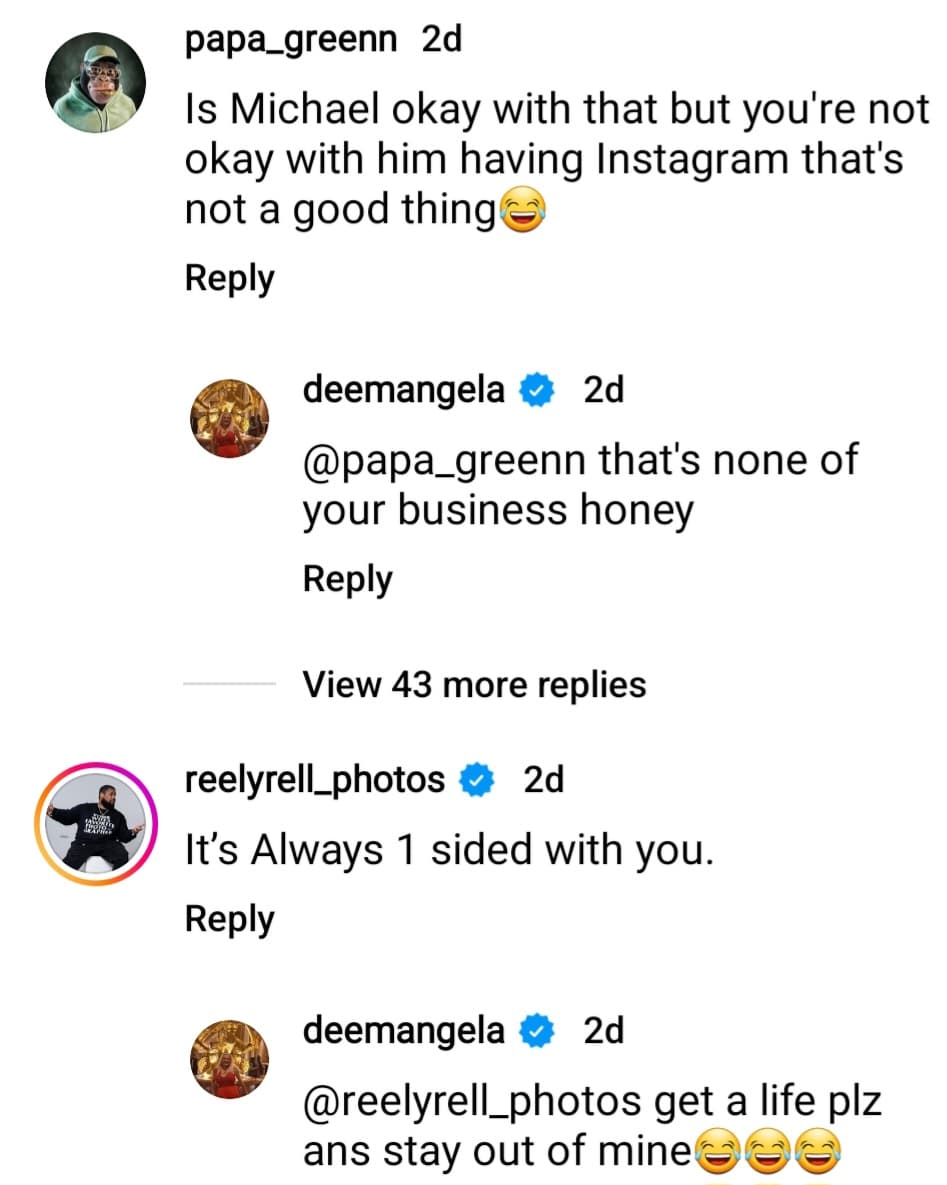 angela deem's instagram followers put her on blast for visiting billy in canada