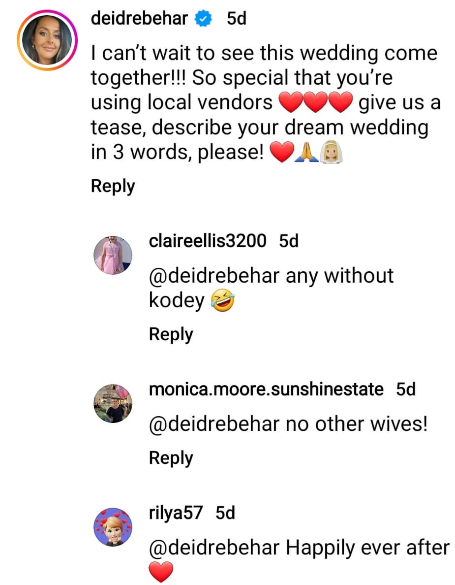 Deidre Behar and other sister wives fans comment on Christine Brown's Instagram post