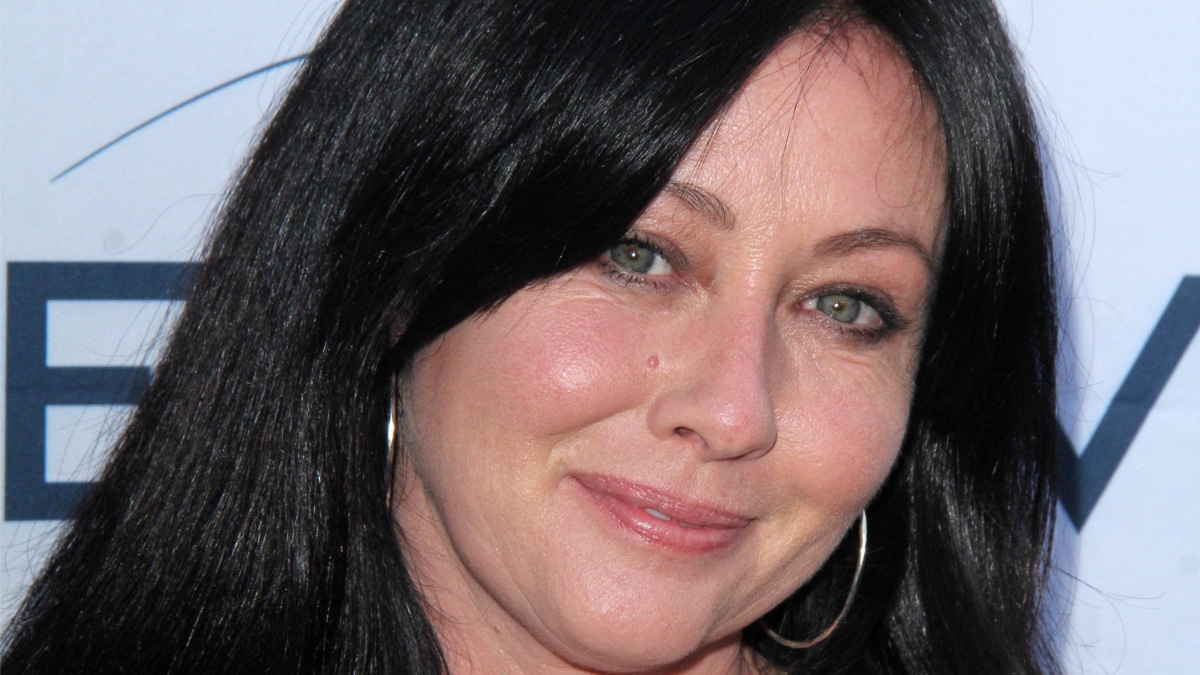 Shannen Doherty smiles at breast cancer fundraiser.