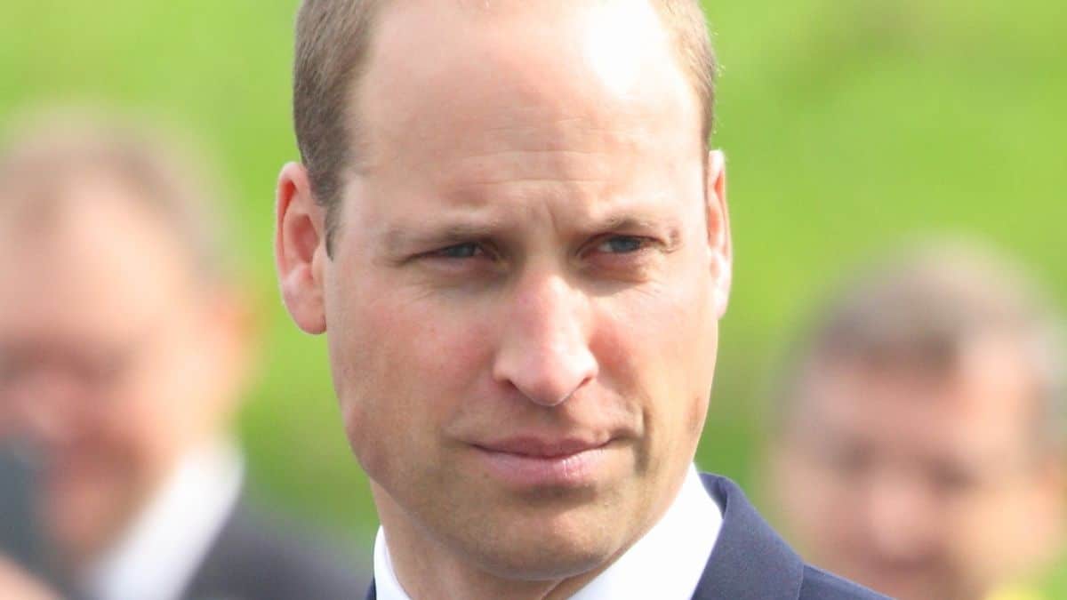 Prince William's face pictured up close