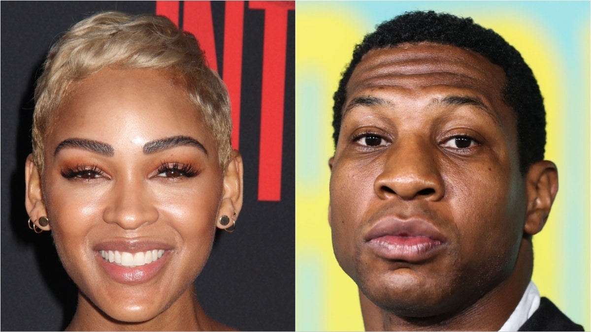 Jonathan Majors at the Los Angeles Premiere Of Netflix's The Harder They Fall; Meagan Good at the The Los Angeles Premiere of The Intruder.