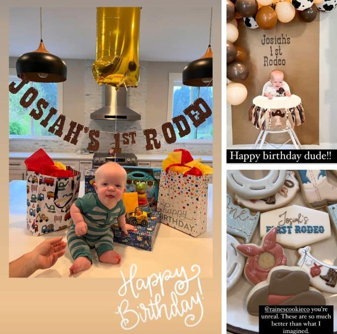 tori roloff shared some photos from josiah's first birthday in her Instagram story