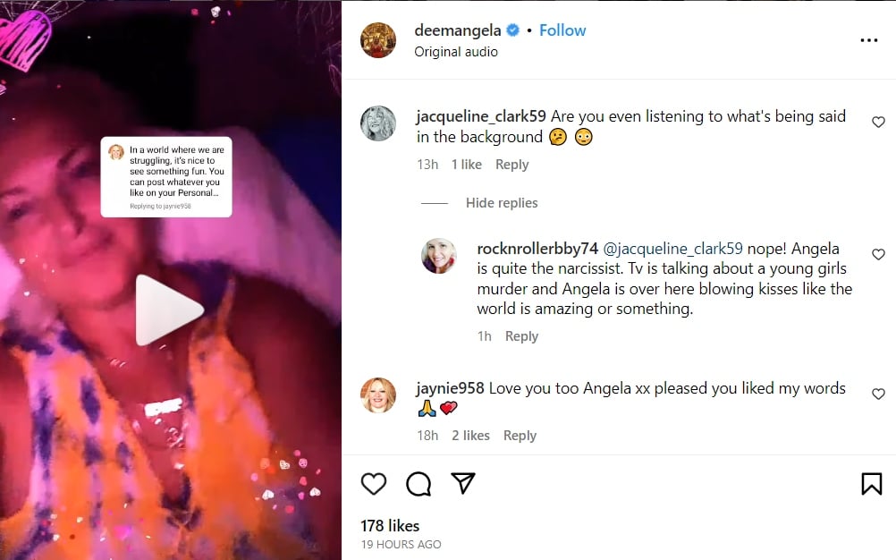 angela deem's critics call her out on instagram