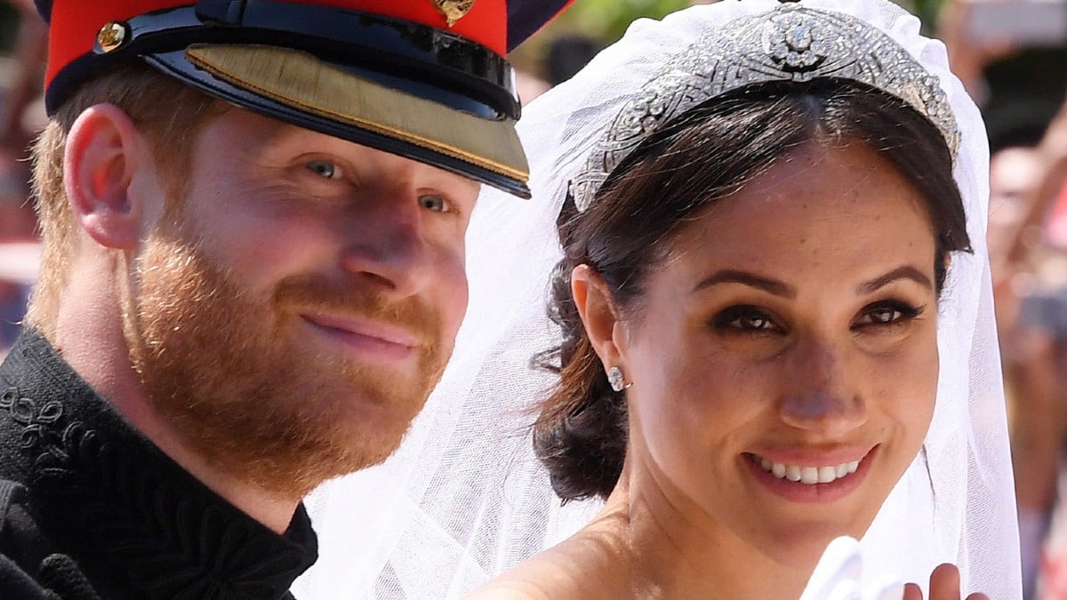 Prince Harry and Meghan Markle from their wedding day