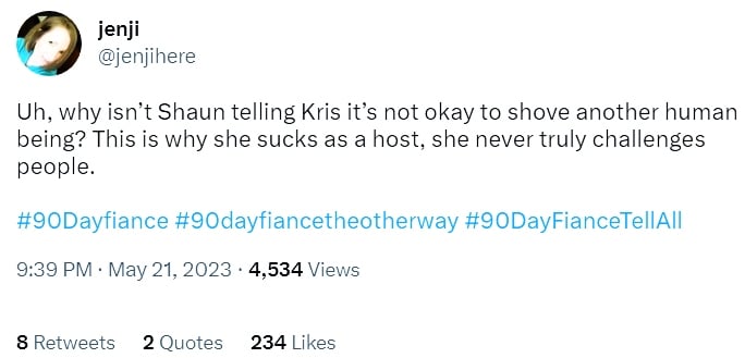 90 day fiance viewers calls out shaun robinson on twitter