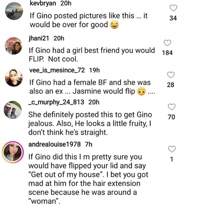 jasmine pineda's instagram followers put her on blast for posing with her ex