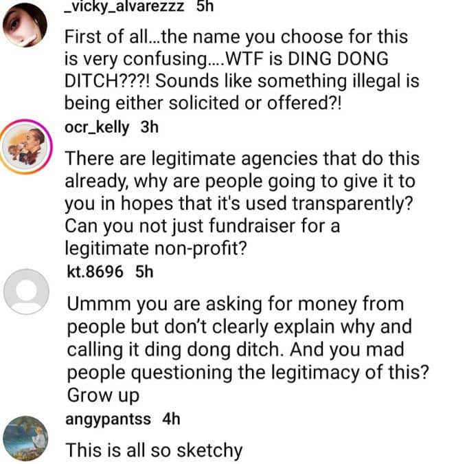 kris foster's instagram followers comment on her gofundme page