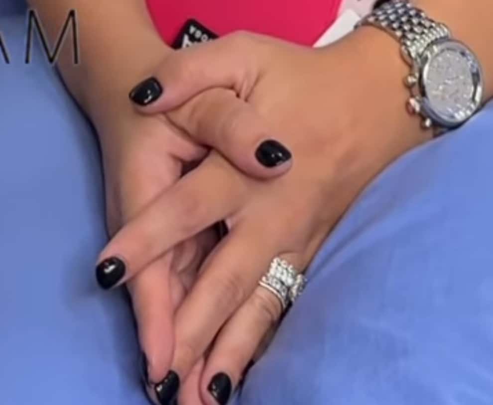 a close-up shot of mackenzie edwards' wedding band in her recent instagram reel