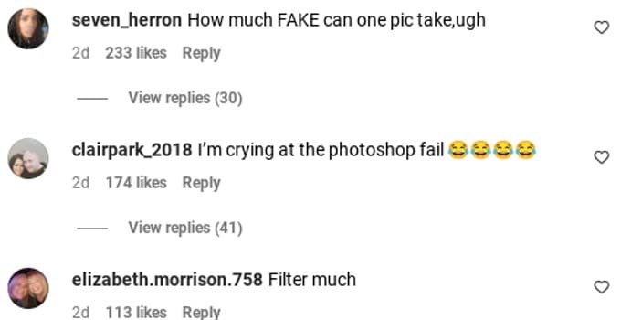 Comments about Teresa's photo. 