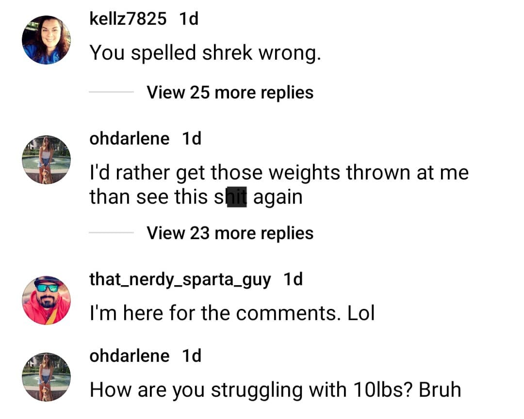 big ed brown's instagram critics comment on his form