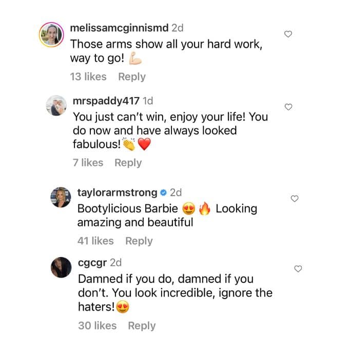 Emily Simpson Instagram comments 