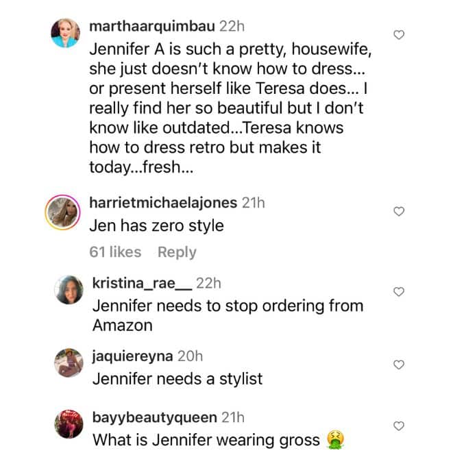 RHONJ viewers sound off on Jennifer Aydin's outfit