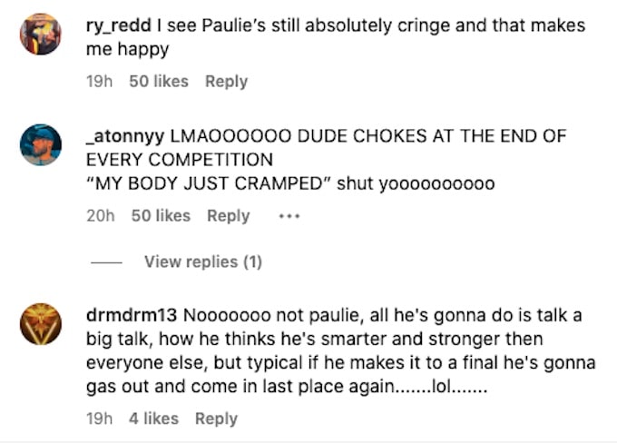 commenters react to paulie's return for usa 2