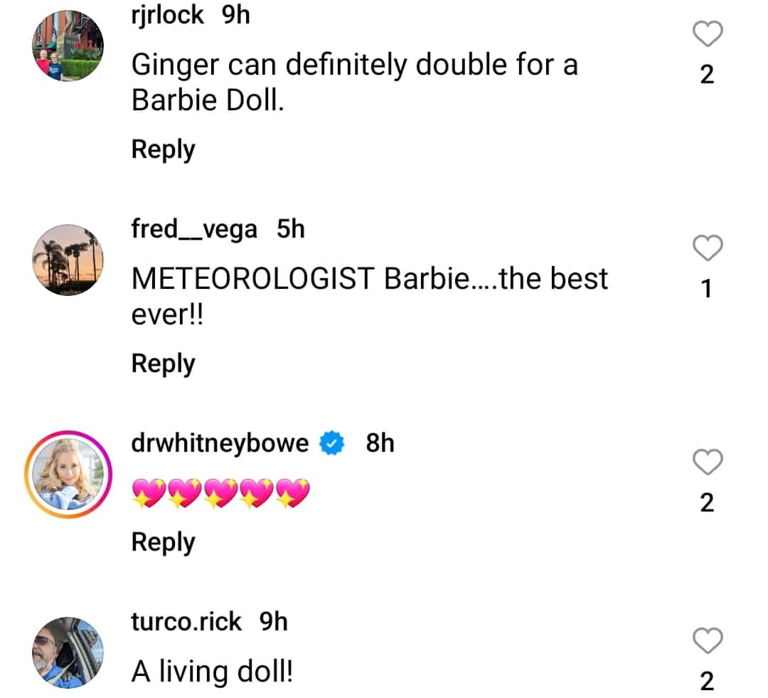 ginger zee's instagram followers comment on her recreating a barbie doll