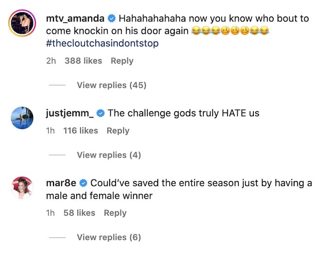 the challenge 39 spoilers bring comments from cast members