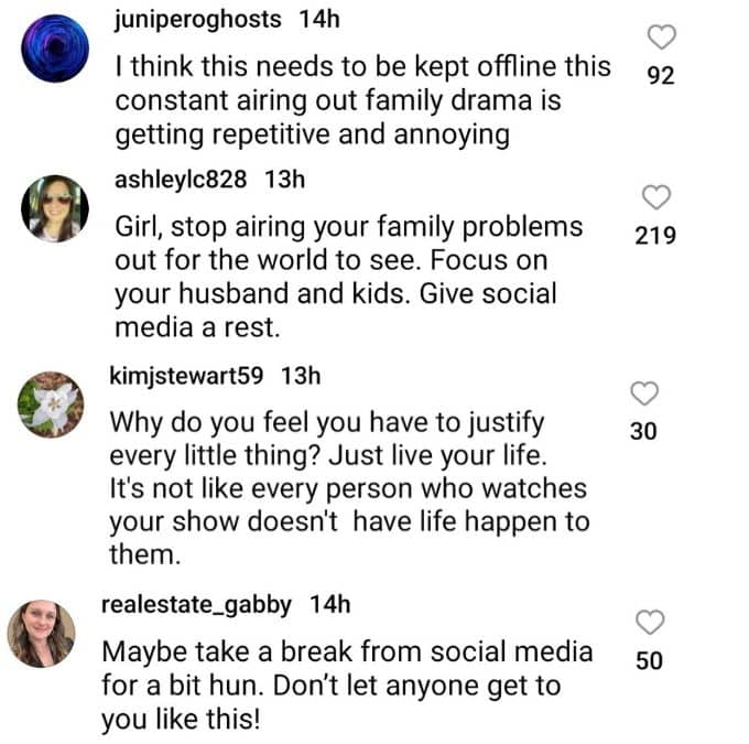 catelynn baltierra's instagram followers comment on her post begging her to stop posting family drama online