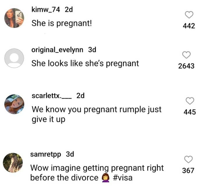 hailey bieber's instagram followers comment that she's pregnant