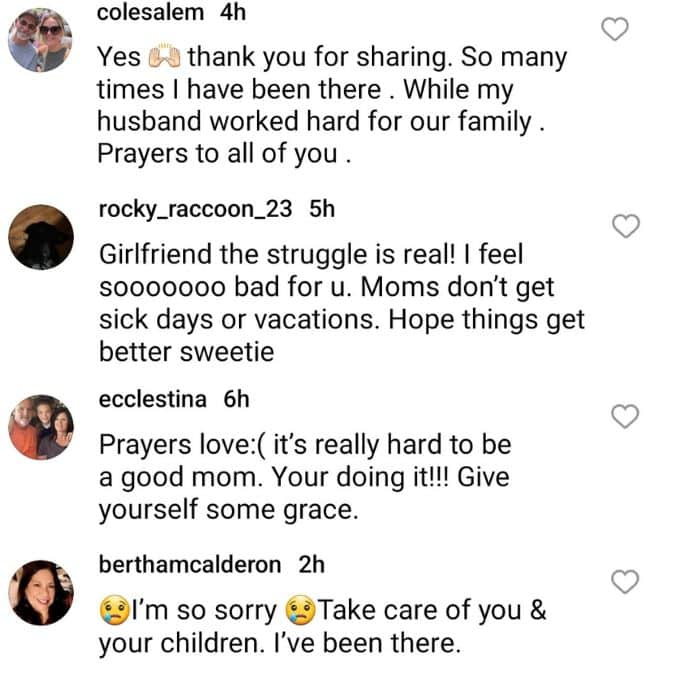 loren brovarnik's instagram fans comment on her story