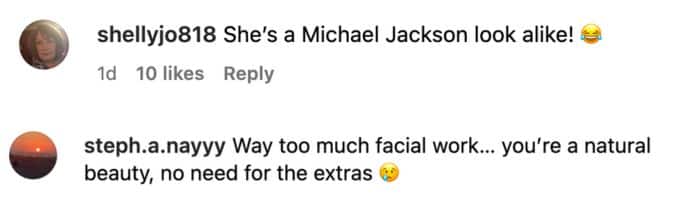 Teresa compared to Michael Jackson