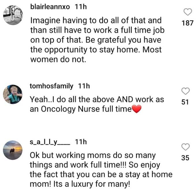 tori roloff's instagram followers bashed her for defending her role as a SAHM