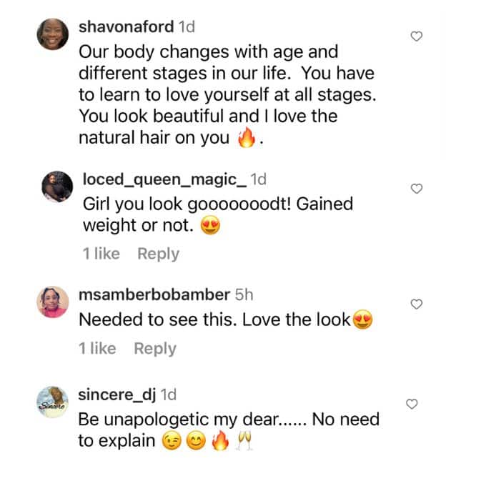 Alexis Williams gets support on Instagram