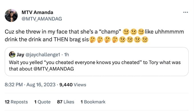 amanda garcia comments about tori deal winning ride or dies