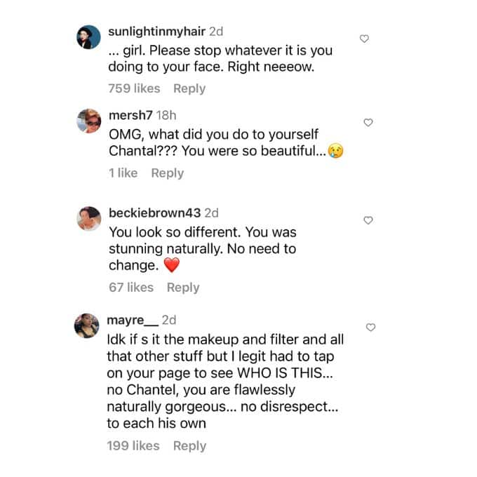 Instagram users call out Chantel Everett