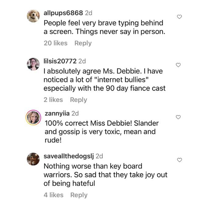 Instagram users agree with Debbie Aguero