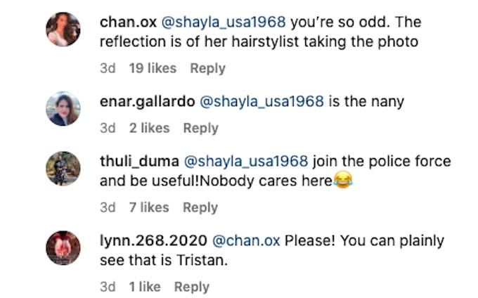 fans comment that tristan isn't in photo with khloe in italy
