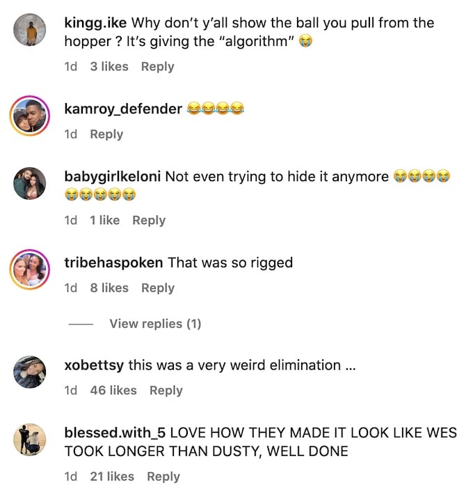 fans comment about wes vs dusty elimination in usa 2 episode 6