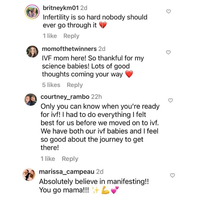Jamie Otis gets support on Instagram