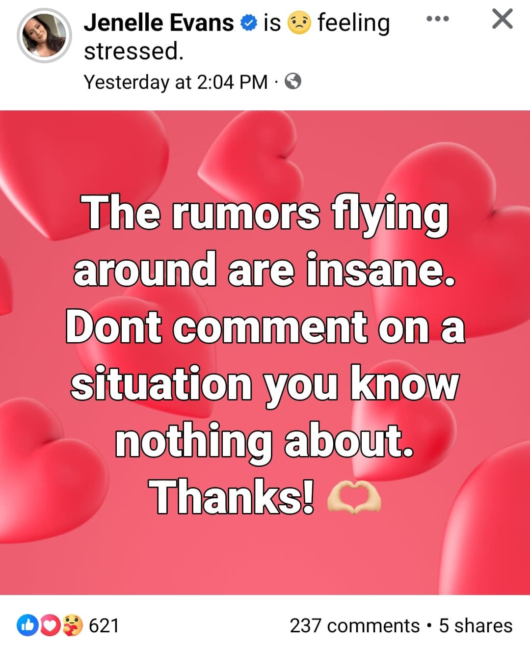 jenelle evans posted about rumors surrounding jace's disappearances on facebook