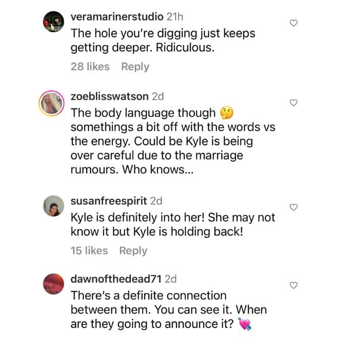 Comments about RHOBH star Kyle Richards