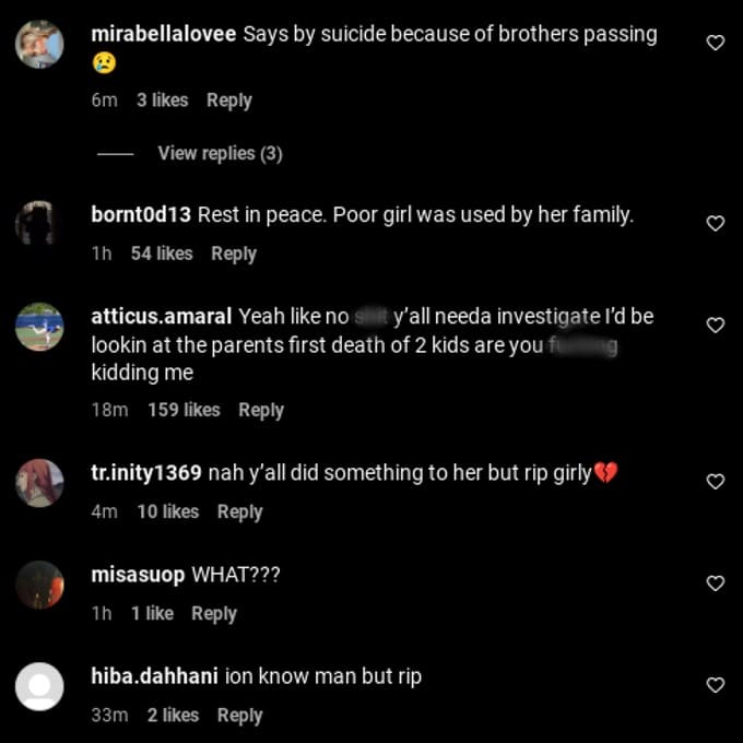 Lil Tay IG Comments