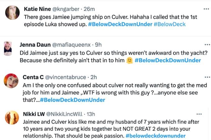 Jaimee and Culver comments