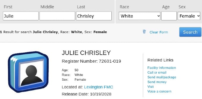 Julie Chrisley's updated release date