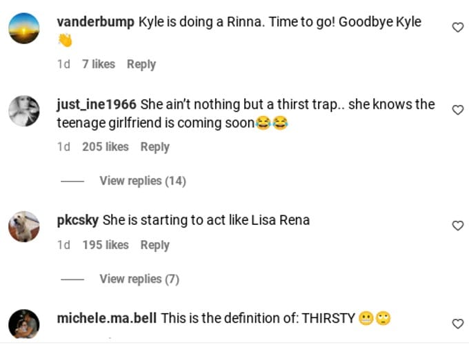 Comments about Kyle Richards